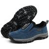 MEIION Scarpe ortopediche da uomo per una facile infiltrazione, comode scarpe da uomo extra large, ortopediche, antiscivolo per piedi gonfi, Blu, 43 EU