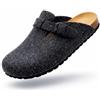 GONKOS®, Pantofole in Feltro di Lana, Soletta Anatomica in Sughero Naturale e Pelle Scamosciata, Zoccoli di Feltro, Pantofole Uomo Donna, Sabot Uomo Donna,Confortevoli e calde di Qualità,Made in Spain