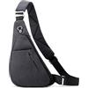 VARLIVOO Borsello Uomo Tracolla Antifurto Zaino Monospalla Piccolo Leggero | Marsupio Uomo Tracolla Sportiva Borsa Tracolla in Nylon Impermeabile con Striscia Riflettente per Viaggio e Uso Quotidiano
