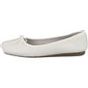 Clarks Freckle Ice Womens White Leather, 5