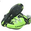 SIDE BIKE Scarpe Ciclismo Professionali per Bici da Strada e Spinning, Traspiranti, Antiscivolo, Compatibili con Pedali Delta - Verde 43 EU