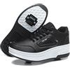 LYBANG Bambini Skateboard Scarpe Sportive con Doppia Rotelle Retrattile Sneakers Outdoor Multisport Moda Running Calzature da Ginnastica per Bambini Regalo di Compleanno