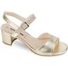 Valleverde Sandali Donna 28214 in Pelle Platino Modello Casual. Una Calzatura Comoda Adatta per Tutte Le Occasioni. Primavera-Estate 2023. EU 36
