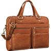 ROYALZ borsa per laptop in pelle uomo a tracolla San Francisco borsa per notebook da 14 pollici borsa business borsa messenger vintage