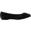 Andrés Machado - Ballerine Piatte da Donna con Tacco Largo e Fiocco Decorativo - TG104 - Ballerine - Raso Nero, EU 42
