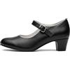 NOESLOMISMO BY DILEMA Scarpe Flamenco Donna Sintetiche con Tacco Largo e Cinturino | Modello Mary Jane a punta tonda con fibbia regolabile per danza, sevillanas, spettacoli, fiere e cerimonie