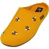 HAFLINGER Everest Api - Pantofole in feltro con applicazione, giallo mais, 37 EU