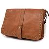 Emila Borsa tracolla con borchie da donna ragazza borsetta a mano borchiata postino lavoro passeggio giorno sera maniglia polso di moda tendenza in ecopelle Cuoio