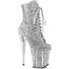 WDUDSUDUW Tacchi Alti Sexy da Donna, Stivali Bassi con Plateau A Spillo da 20 Cm, Scarpe da Pole Dance in Pelle Lucida