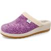 Fly Flot Ciabatta Donna in Ciniglia E Bordo in Pelliccia Sintetica, Sottopiede Antishock, Sandali