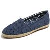 Feversole Round Toe Lace Ballet Crochet Flats,Scarpe comode e Traspiranti da Donna all'Uncinetto Marina Militare Maglia all'Uncinetto Juta 38 EU