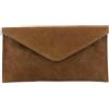 modamoda de T106, pochette, borsa da sera in pelle scamosciata, Marrone (cognac), Small