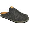 AXA SHOES Pantofola invernale da uomo italiana in lana cotta punta chiusa con suola in feltro_parquet_ciabatta leggera uomo - colore grigio scuro - numero 44