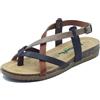 BioNatura 34A2005 Toronto Multi Brandy Infradito per Donna in Pelle Zeppa Bassa fibietta (Taglia 39)