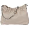 SH Leder Borsa a tracolla in vera pelle, con catena argentata, 23 x 14 cm, Elke G355
