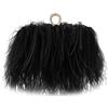 MOISTRI Donne struzzo naturale piumato Vintage borsetta serale borsa di Glitter borsellino borsette serali femminili matrimonio festa