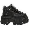 New Rock M-TANK106-C2 Unisex Nero 100% Pelle Goth Platform Space Scarpe, Nero (Nero ), 39 1/3 EU