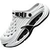 Jeeeun Men's Breathable And Comfortable Summer Clogs, Lightweight Non Slip Casual Shoes for Outdoor Daily Wear (White,40)