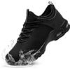 LARNMERN Scarpe Antinfortunistiche Uomo Impermeabile Scarpe da Lavoro con Punta in Acciaio Leggere Comodo 31146 (41 EU, Nero)