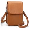 befen Piccola Borsa a Tracolla in Vera Pelle per Donne, Borsa a Tracolla per Telefono Cellulare con Slot per Carte di Blocco RFID
