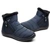 POPOTI Stivaletti Donna, Popoti Stivali Inverno Caldo Neve Stivaletti Imbottiti di Cotone Appartamenti Stivaletti Antiscivolo Cerniera Casual Camminate All'aperto (Blu-1, 38)