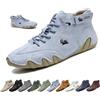 Overhil1s Uomo Stivali Alti in Pelle Scamosciata Fatti a Mano, Beck Scarpe Uomo Impermeabili Antiscivolo Leggere Traspiranti Stivali Uomo for l'escursionismo e la Guida (Color : Light Blue, Size : 41 EU)