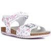 Geox J Adriel Girl J028mc0, Sandali Bambine e ragazze, Bianco White Lavender, 28 EU Stretta