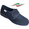 EMANUELA PANTOFOLE uomo estive fresche e leggere in tela a NIDO D'APE Plus con strappo pianta comoda dal 2025 Made in Italy (blu scuro, Sistema Taglie Calzature EU, Adulto, Uomo, Numero, Media, 43)