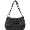 Farcauo Borsa a tracolla in denim retrò Borsa tote in denim nero Portafoglio da donna capiente