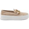 Frau 36B4, Slip-On Donna in Pelle Scamosciata con Morsetto Gioiello (Ecrù, Sistema Taglie Calzature EU, Adulto, Numero, Media, 40)
