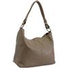 AMBRA Moda GL005 - Borsa con tracolla, borsa a mano in pelle, borsa a spalla, hobo bag da donna (taupe chiaro)