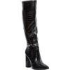 Toocool - Stivali Donna Scarpe a Punta Coccodrillo Ginocchio Tacchi Alti X8062