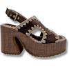 Mou - Raffia platform with back stra. Sandali Donna platform. Zeppa alta con tomaia strutturata. Desing ricercato.