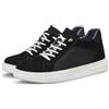 VIBLiSS Scarpe con Rialzo per Uomo, Scarpe da 2 Pollici più Alte Scarpe da Passeggio Comfort Antiscivolo Scarpe Rialzate in Pelle Maschile per Ufficio Aziendale,5cm Black,36 EU