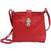 AMBRA Moda GL007 - Borsa a tracolla, borsa a spalla da donna in vera pelle (rosso)