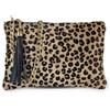 FrasiBags Pochette in Cavallino, Tracolla Donna con Frange, Fur Animalier Maculato Made in Italy (Leopardato P.)