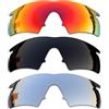 SOODASE Per Oakley M Frame Hybrid Occhiali da Sole Rosso/Nero/Argento Lenti di Ricambio Polarizzate