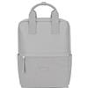 Expatrié Zaino Donna Gris Mila Zaino da Giorno in Cotone Tela di Cotone e Vegan Borsa in Pelle Piccola per il Tempo Libero e Business 12 Litri Zaino da 15 Pollici Scomparto per PC Portatile