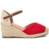 XTI - Sandali con zeppa Donna Rosso - Scarpe comode e versatili - Moda casual - Modello 14074601 (Misurare 38)