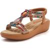 Beeblily Sandali Donna Estive Bohemien Strass Perline Open Toe Piattaforma Sandali
