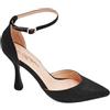 Malu Shoes Decollete Donna in Glitter Nero con Cinturino alla Caviglia e Tacco a Base Stabile 10 cm Elegante Comodo (39 EU)