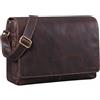 STILORD Reinhold Borsa Porta Pc Pelle Vintage Borsa Da Lavoro Cartella 15,6-16 Pollici Borsa Messenger A Tracolla Portadocumenti Per Viaggi Lavoro Business Colore:cognac marrone scuro