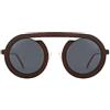 AOOLIA Retrò Occhiali da Sole,Vintage Tondo Metallo Aesthetic Sunshade Occhiali,Lightweight Montatura Estivi Esterni UV400 Protezione Occhiali da Sole per Donna Ragazza Uomo