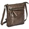 Cochoa donne Borsa da viaggio in vera pelle piccola con tripla zip a tracolla