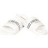 Dirk Bikkembergs Ciabatta uomo BIKKEMBERGS a fascia mare o piscina slide beachwear con logo articolo BKK3MSR02 series vertical stripes, White, Taglia 42 - Size 42