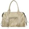 Gave Lux Borsa a Spalla Donna Vera Pelle Scamosciata Prodotto artigianale Made in Italy Traversina Regolabile Lavoro e Viaggio Verde Militare 41x28x13cm, GLX220609023FBG-025_VERDE_MILITARE