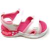 Lelli Kelly Sandalo Rita LKCL5530,Bianco Rosa,Luci LED al Tallone,Bambina,Suola Ammortizzata,Doppio Strappo