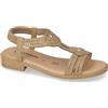 Valleverde Sandalo Donna Cuoio 55403 Sandali Aperti Estivi Sandali Aperti Con Tacco A Blocchetto Altezza 2.5 Cm (Cuoio, Sistema Taglie Calzature EU, Adulto, Donna, Numero, Media, 37)