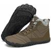 Mishansha Scarpe Invernali Barefoot Uomo Donna Stivali Neve Comode Caldo Stivaletti Inverno Antiscivolo Flessibile Scarponcini con Imbottitura Calda, Marrone Scuro 42EU