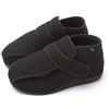 Nwarmsouth Scarpetta per edema diabetico larga,Scarpe con magic tape, scarpe per allattamento per riabilitazione paziente-42_ nere,Pantofole diabetiche in memory foam